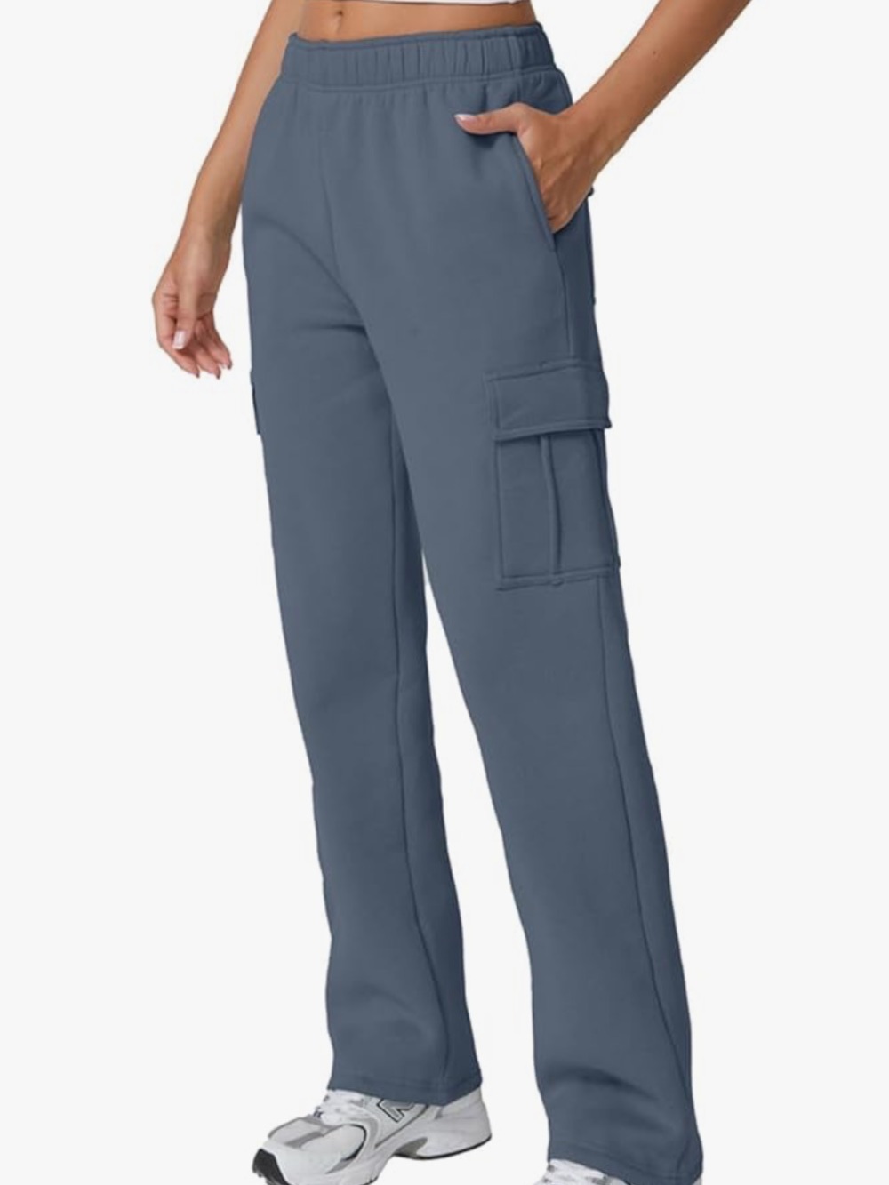 New BBL Fleece cargo Sweatpants slate blue size medium - Picture 3 of 10